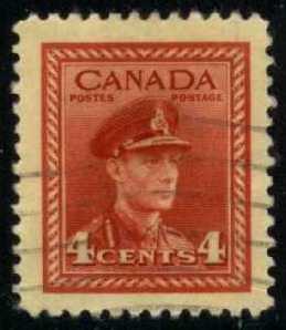Canada #254 King George VI; Used