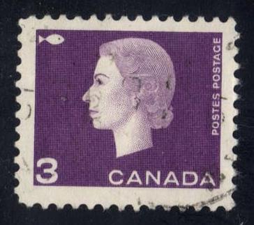 Canada #403 Queen Elizabeth II and Fish; Used