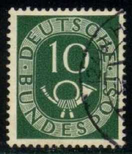 Germany #675 Numeral and Post Horn; Used