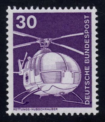 Germany #1173 Rescue Helicopter; Used