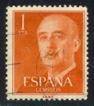 Spain #825 Gen. Francisco Franco; Used