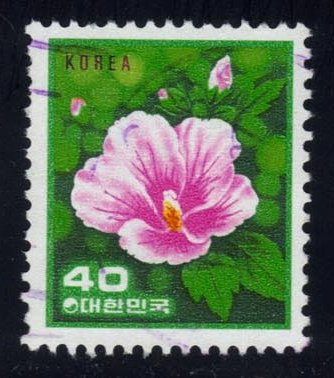 Korea #1256 Rose of Sharon; Used