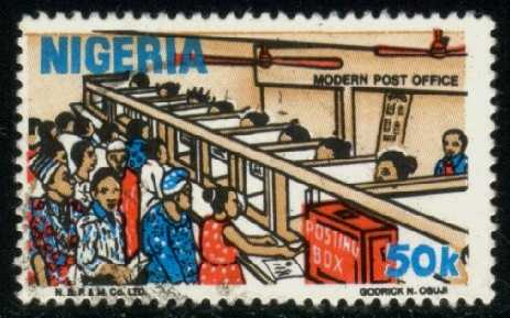 Nigeria #498 Modern Post Office; Used