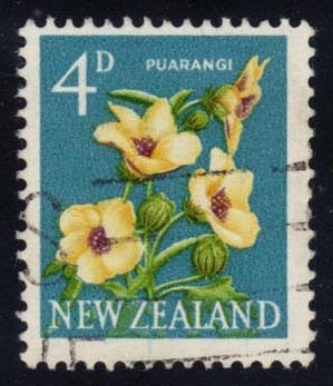 New Zealand #338 Hibiscus Flower; Used