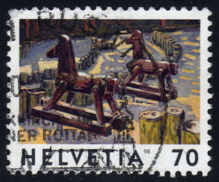Switzerland #1022 Hobbyhorses and Posts; Used