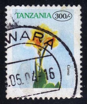 Tanzania #1571 Carna Flower; Used - Click Image to Close