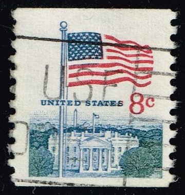US #1338G Flag & White House; Used