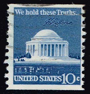 US #1520 Jefferson Memorial and Signature; Used