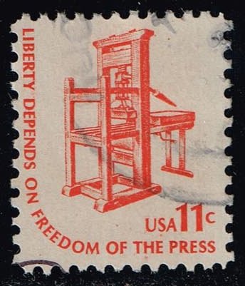 US #1593 Early American Printing Press; Used