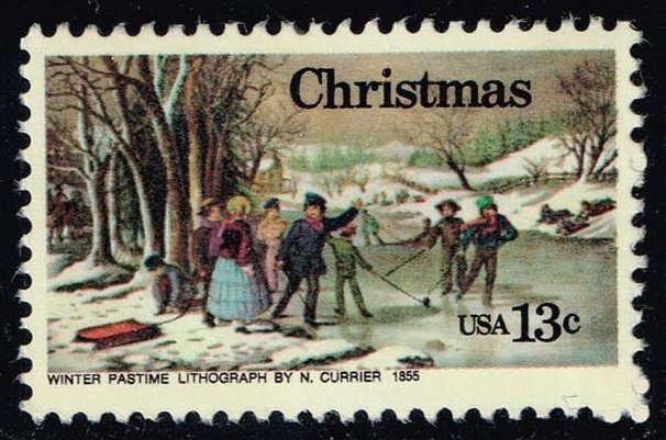 US #1702 "Winter Pastime" by Currier; Used