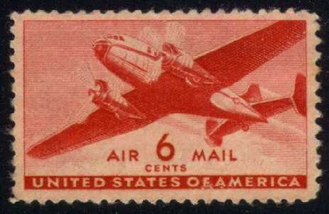 US #C25 Twin-Motored Transport Plane; Used