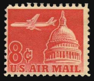 US #C64 Jet Airliner over Capitol; Used