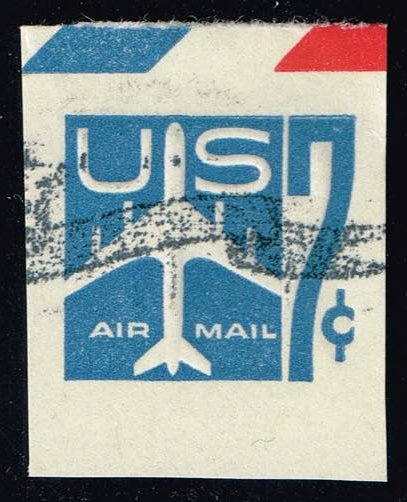 US #UC33 Silhouette of Jet Airliner Cut Square; Used