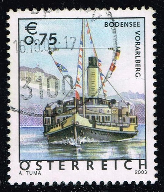 Austria #1873 Ship in Lake Constance; Used