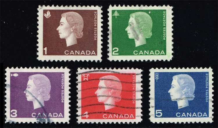 Canada #401-405 Queen Elizabeth II Set of 5; Used