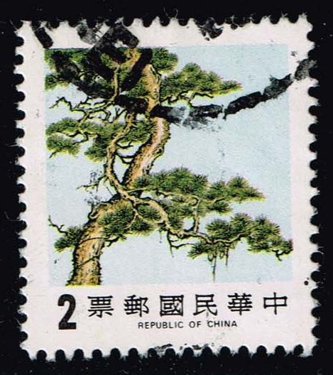 China ROC #2439 Pine Tree; Used