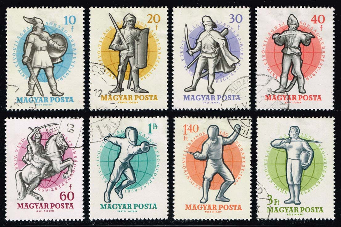 Hungary #1241-1248 Fencing Set of 8; CTO
