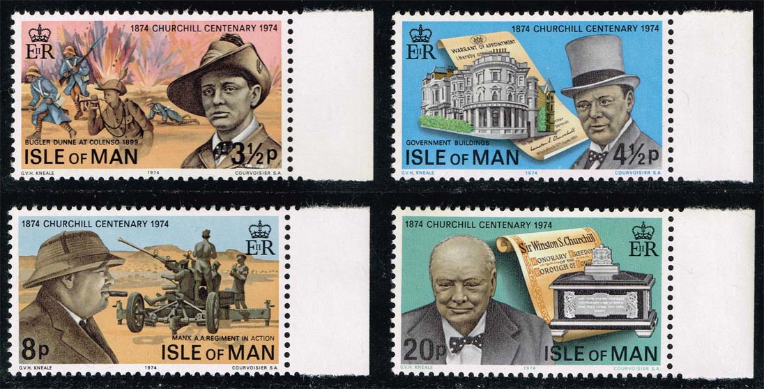 Isle of Man #48-51 Churchill Centenary Set of 4; MNH