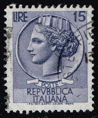 Italy #679 Italia from Syracusean Coin; Used