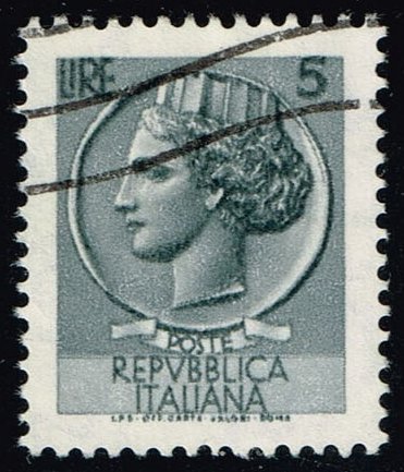 Italy #998B Italia from Syracusean Coin; Used