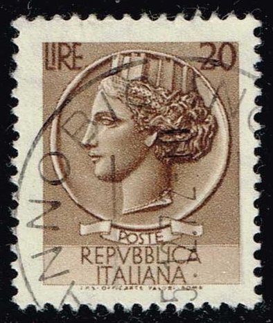 Italy #998F Italia from Syracusean Coin; Used