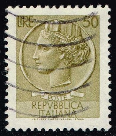 Italy #998J Italia from Syracusean Coin; Used