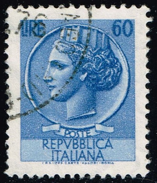 Italy #998L Italia from Syracusean Coin; Used