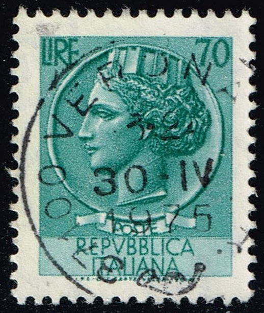 Italy #998M Italia from Syracusean Coin; Used