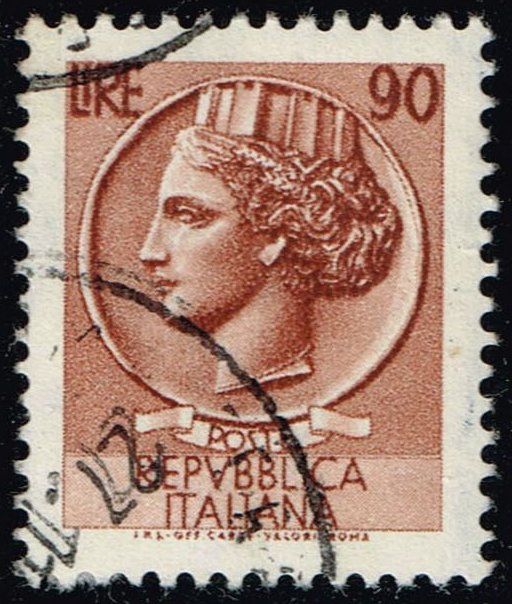 Italy #998O Italia from Syracusean Coin; Used