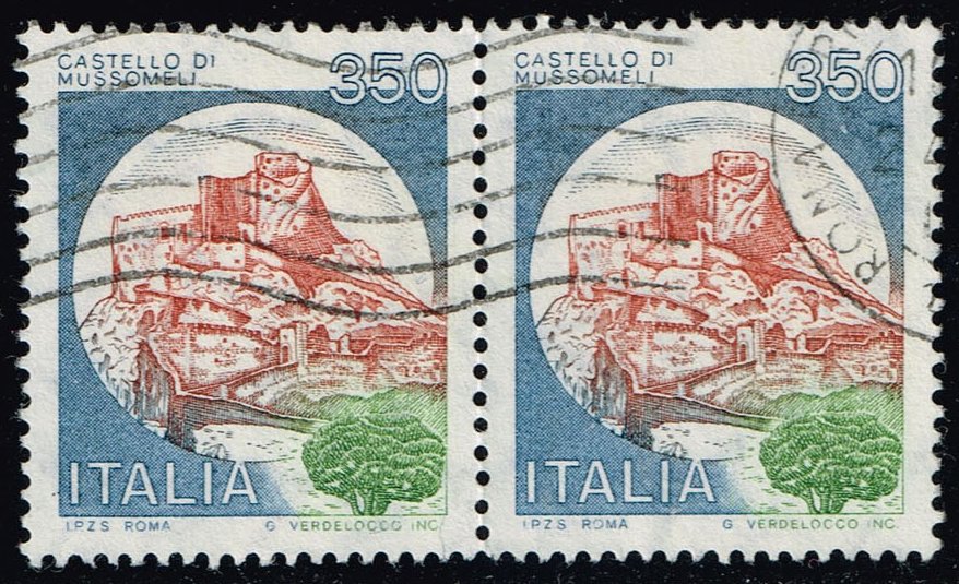 Italy #1423 Mussomelli Castle; Used Pair