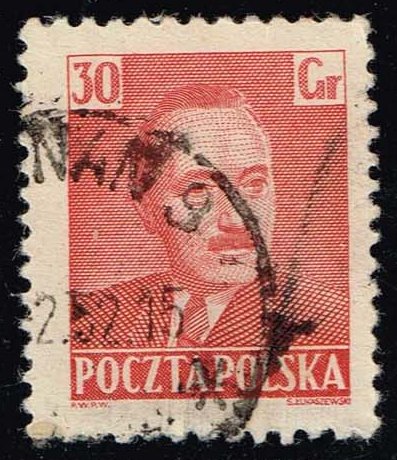 Poland #493A Pres. Boleslaw Bierut; Used