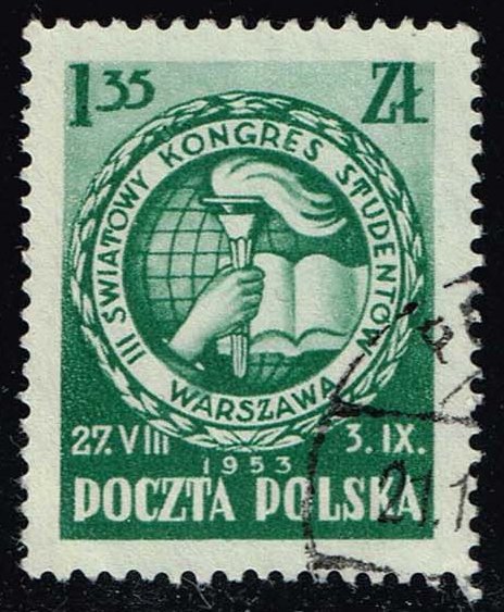 Poland #585 World Congress of Students Badge; Used