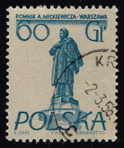 Poland #674 Adam Mickiewicz; Used