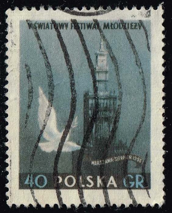 Poland #688 Dove & Tower; Used