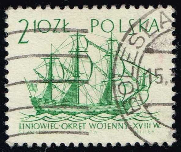 Poland #1210 Line Ship; Used