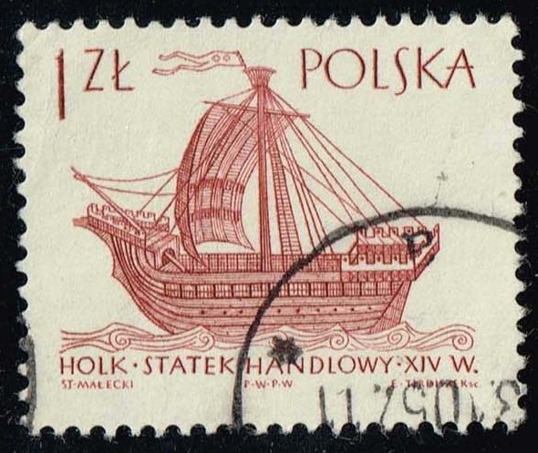 Poland #1305 14th Century Holk; Used