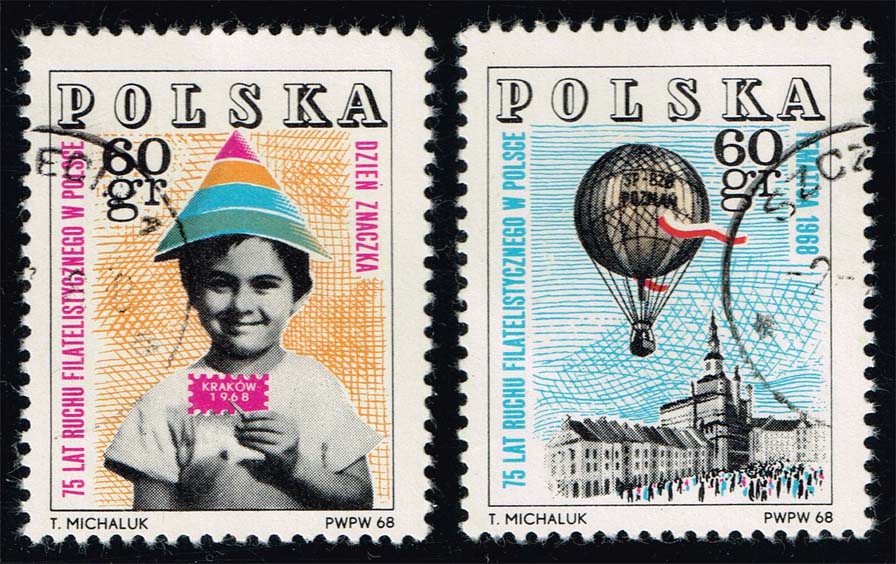 Poland #1591-1592 Tematica Stamp Exhibition; CTO