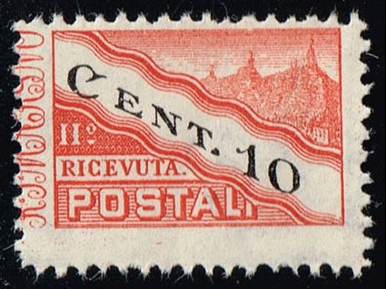 San Marino #Q17 Parcel Post Right Half; Unused