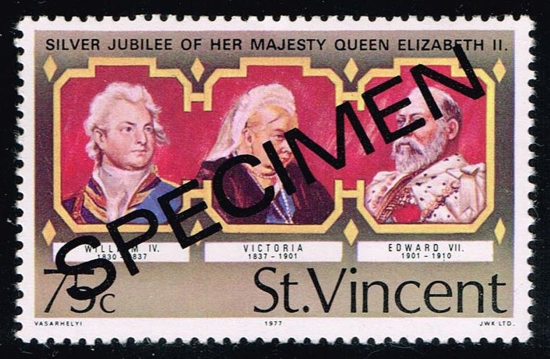St. Vincent #492 English Monarchs; MNH SPECIMEN Overprint