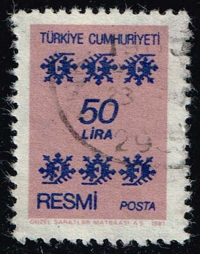Turkey #O164 Official Stamp; Used