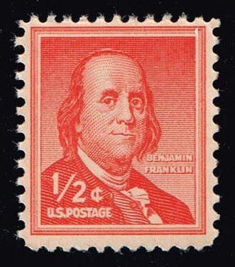 US #1030a Benjamin Franklin; Dry Printing; Used