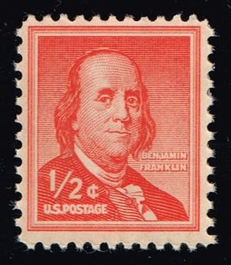 US #1030a Benjamin Franklin; Dry Printing; Used