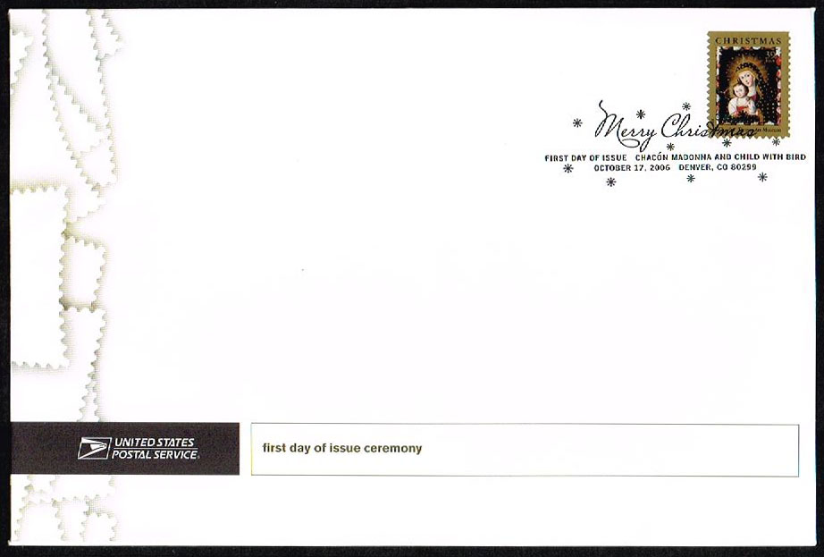 US #4100 Chacon Madonna & Child FDC on Large Envelope