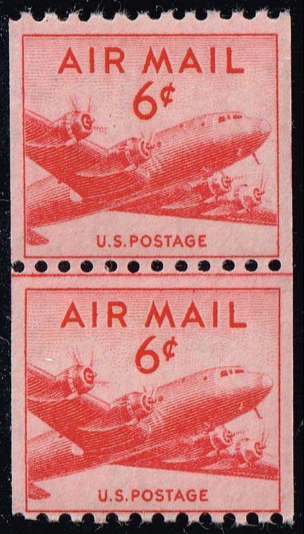 US #C41 DC-4 Skymaster Joint Line Pair; MNH
