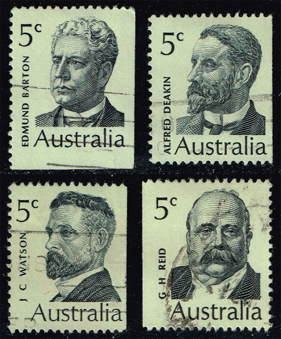 Australia #450-453 Prime Ministers Set of 4; Used