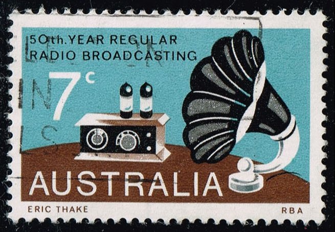 Australia #588 Broadcasting; Used
