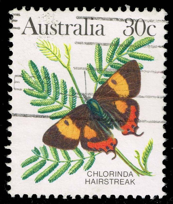 Australia #875A Chlorinda Hairstreak Butterfly; Used - Click Image to Close