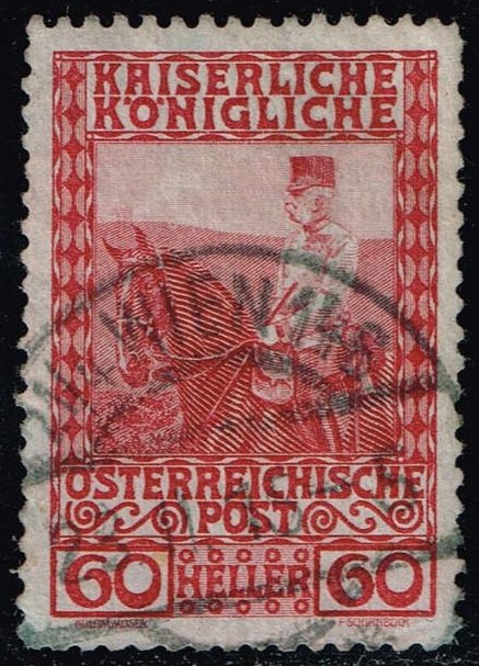 Austria #122 Franz Josef on Horseback; Used