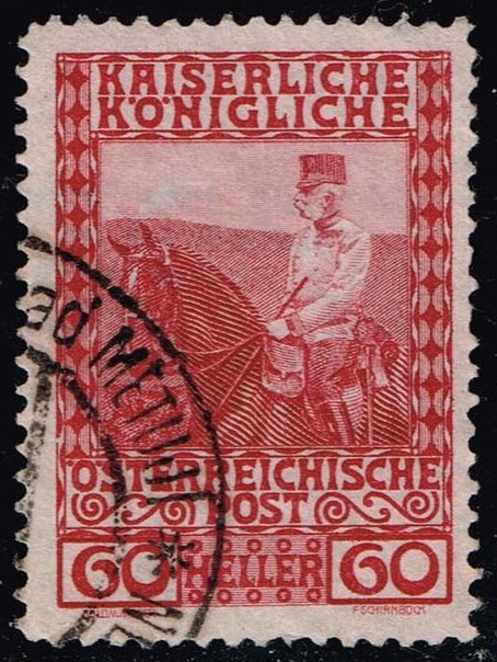 Austria #122 Franz Josef on Horseback; Used