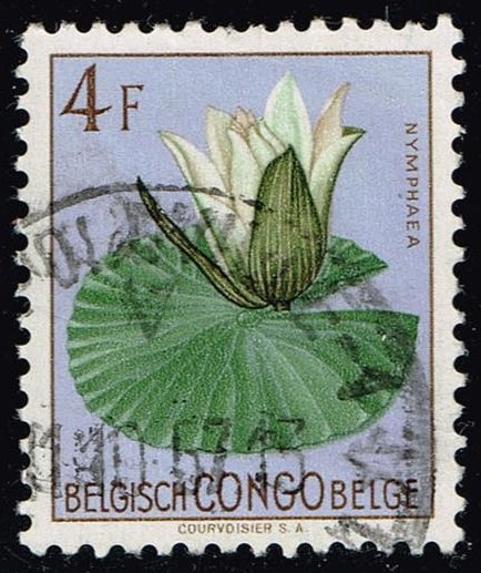 Belgian Congo #276 Nymphaea Flower; Used